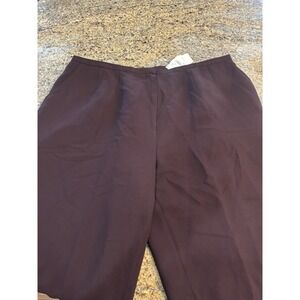 NWT August Max Woman Plus Size 18W Pants Maroon Career Church Workwear
